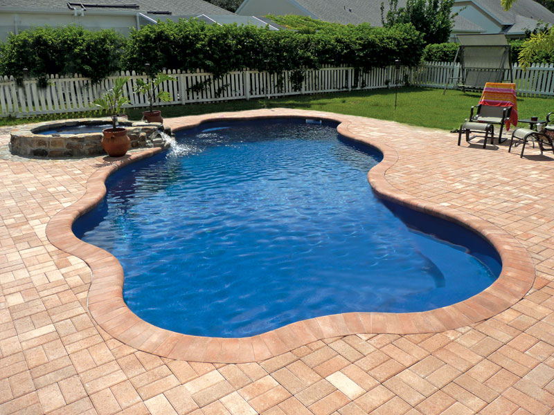 large fiberglass pool