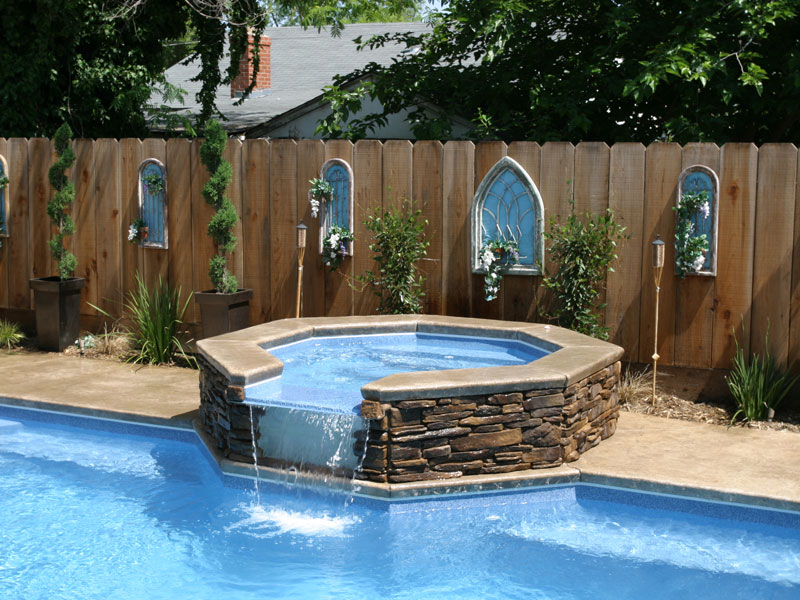 Placid Spillover Spa Hot Tub Viking Fiberglass Pools