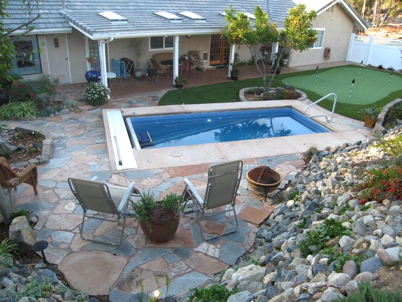 small fiberglass inground pools