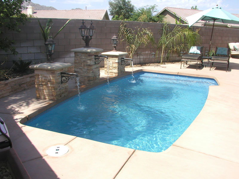 small fiberglass inground pools