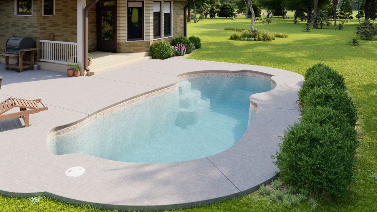 Fiberglass Swimming Pool Finish Color Shale Gray G Freeport Calm