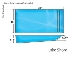 Lake Shore Rectangular Swimming Pool Design