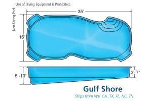 Gulf Shore Large Inground Fiberglass Viking Pool Design