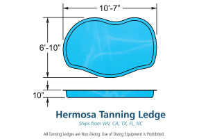 Hermosa Inground Fiberglass Viking Pool Tanning Ledge 1