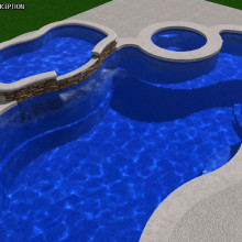 Hermosa Tanning Ledge - Viking Fiberglass Swimming Pools