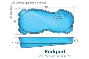 Rockport Medium Inground Fiberglass Viking Pool Design