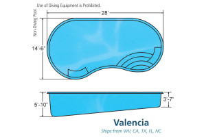 Valencia Large Inground Fiberglass Viking Pool Design