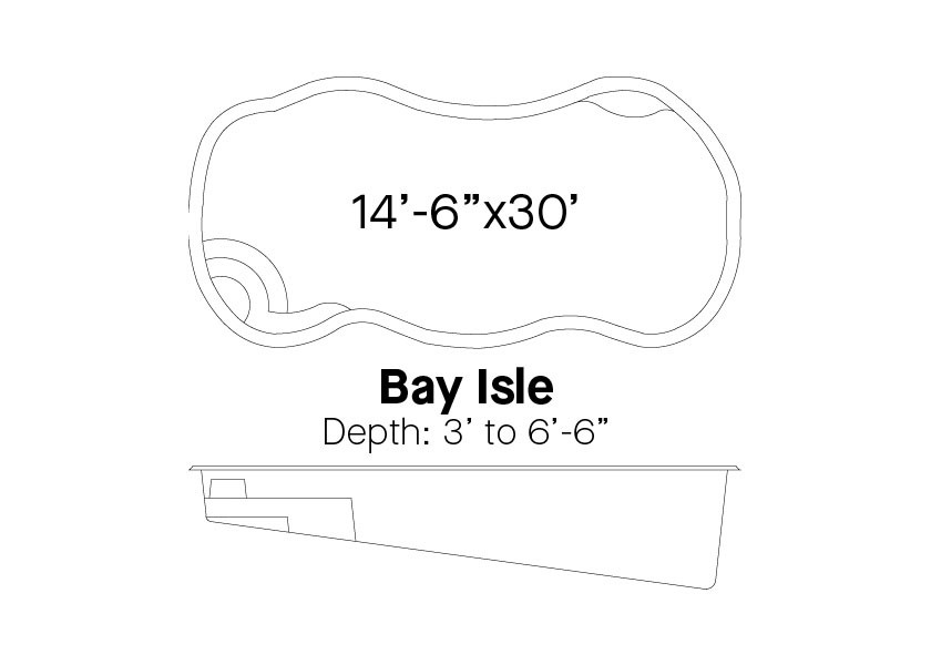 Bay Isle Inground Fiberglass Pool Design