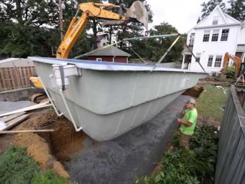 Pool installers MD DC VA conduct a pool shell lowering