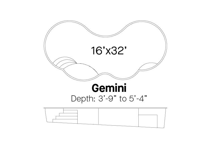 Gemini Inground Fiberglass Pool Design