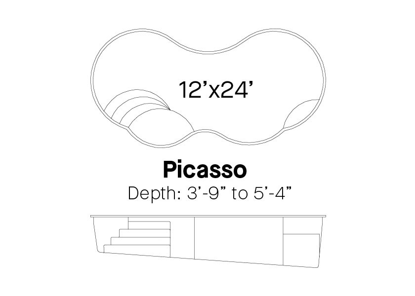 Picasso Inground Fiberglass Pool Design