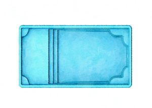 Corinthian 14 rectangular inground pool design in a modern backyard by Calm Water Pools