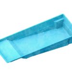 Corinthian 16 15x40 Latham fiberglass rectangular inground pool with three lights in a large backyard by Calm Water Pools.